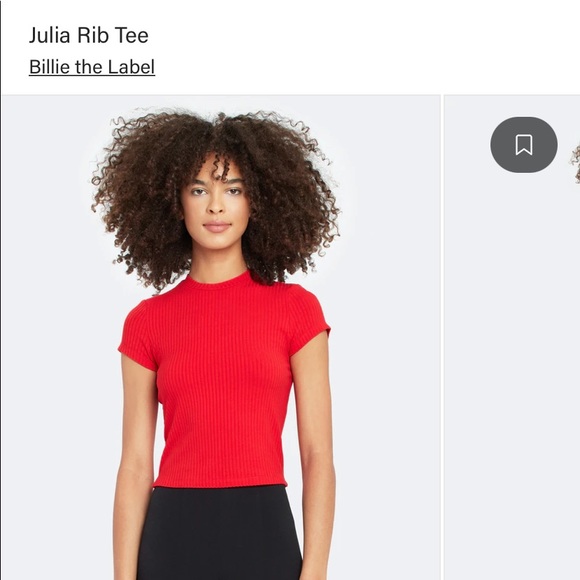 NWT ❤️Billie The Label Beautiful Julia Rib Top Cherry Red L PERFECT4UR VALENTINE - Picture 3 of 8